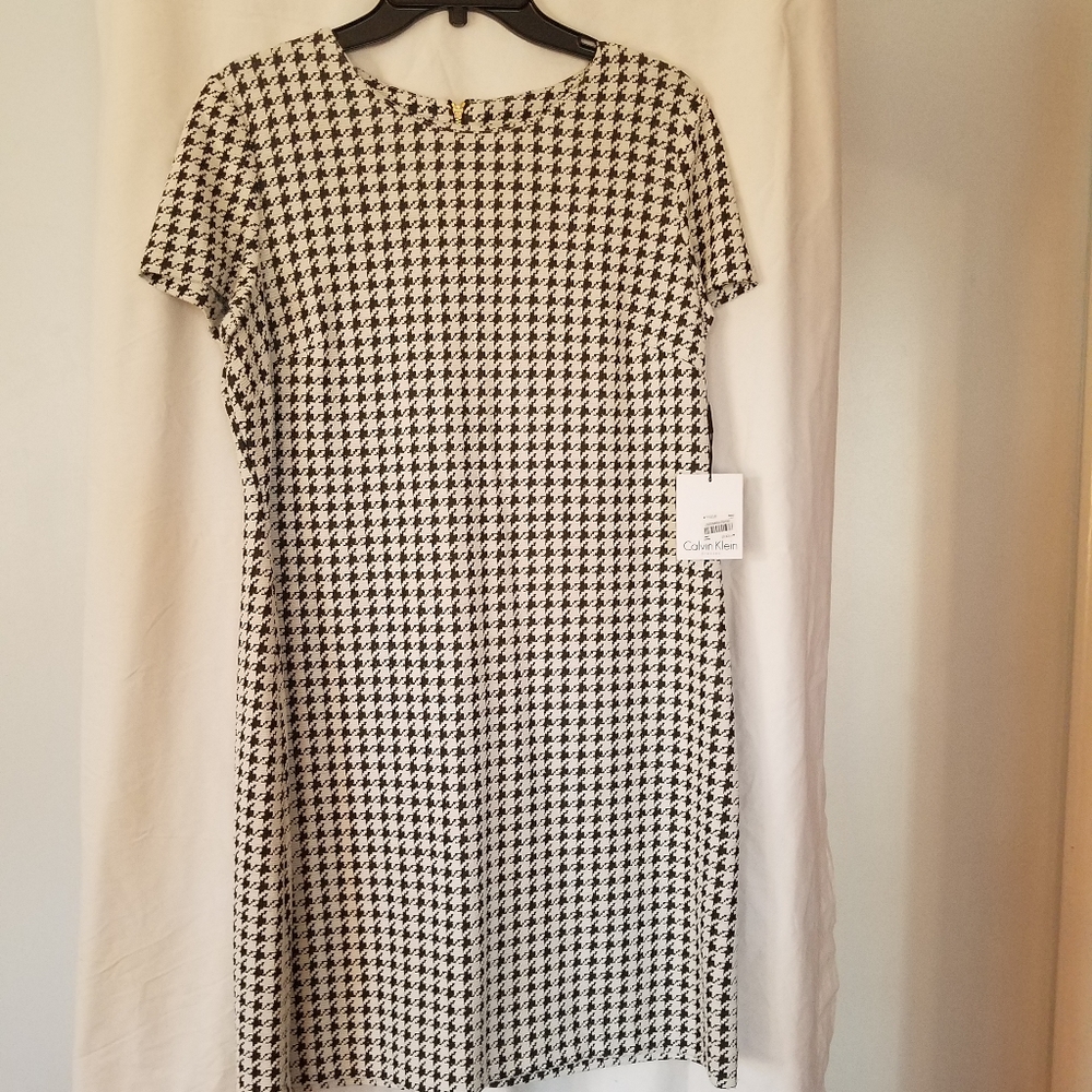 Calvin Klein black & white dress